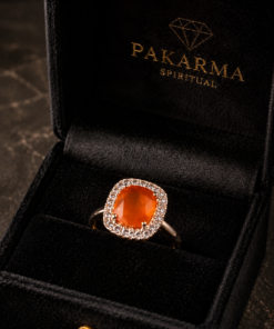 Carnelian Silver Ring - Solar Flame